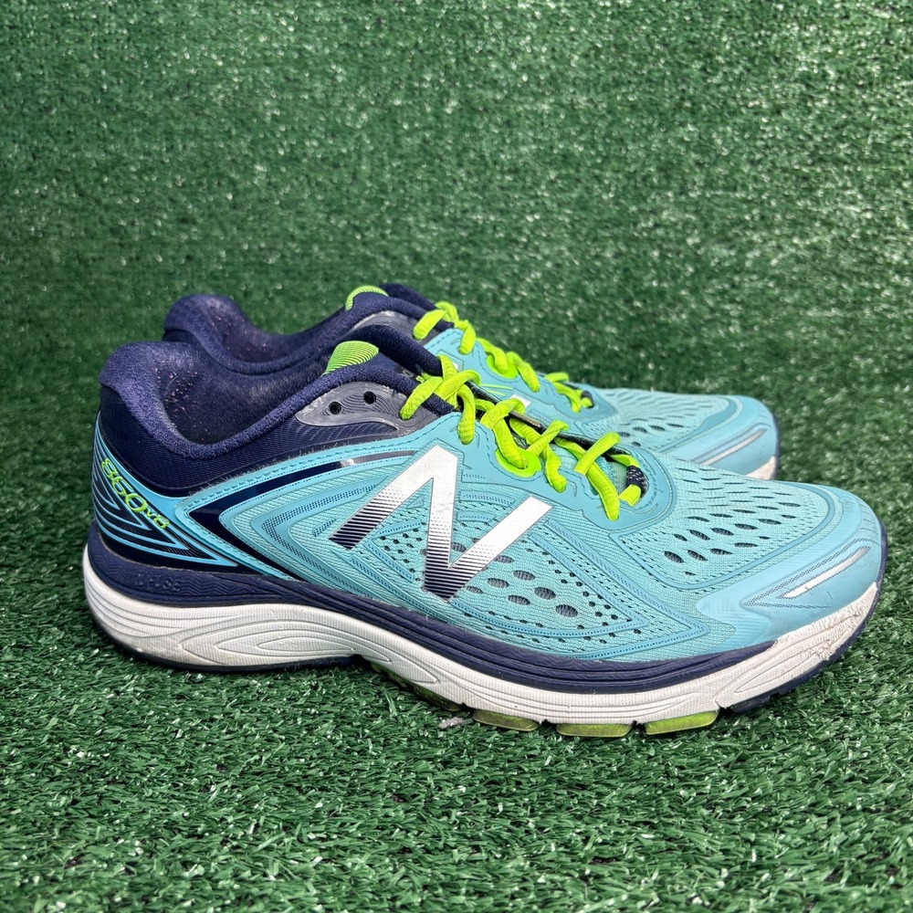 New Balance 860v8 Stability Mesh Athletic Running Shoes Blue Green Women Sz 10 B